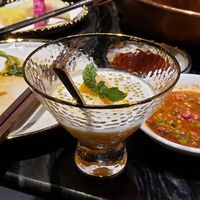 Sago in coconut milk dessert at Yangege 焱格格蔬食料理火锅 in Shanghai