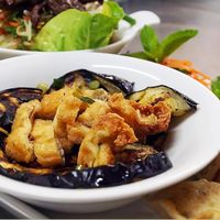 Aubergine and tofu starter at Bistro Saigon in Ilkley