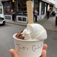 dark chocolate and sea salt , coconut at Jack's Gelato in Cambridge
