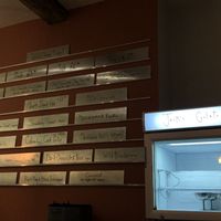 Daily changing flavours, chilled metal bowl for eating in at Jack's Gelato in Cambridge