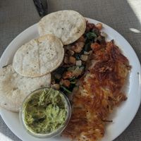 Hash with soyrizo and guacamole at JT Country Kitchen in Joshua Tree