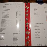 First page of menu  at Little Tokyo in Galena