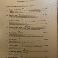 Menu - lunch card  at Ganesha in Nuremberg