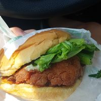 Vegan chickn sandwich at PLNT Burger in Silver Spring