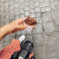 Vegan chocolate sorbet  at Venchi in Rome