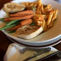Vegetarian pasta primavera  at Sunset House in George Town