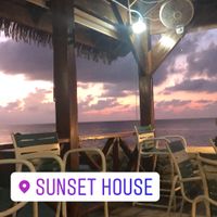 View in the evening  at Sunset House in George Town