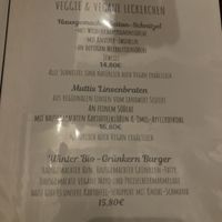 Menu at La Fee in Gelnhausen