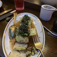 Miso salad. So good and shaped like sushi! at JNcQUOI Asia in Lisbon