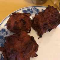 Bhujia (5 Onion Fritters) 😋 at New Paltz Indian Restaurant in New Paltz