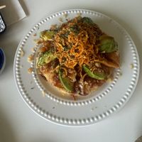 Veggie sushi pizza had to request vegan  at Spoon Sushi - Lonsdale in Moncton