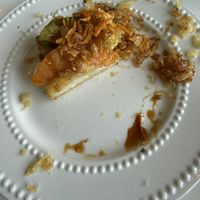 What was left of the sushi pizza! Sooo goodd  at Spoon Sushi - Lonsdale in Moncton