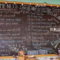 Wall menu at Mr Green in Chiang Mai