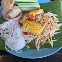 Som Tam papaya salad  at Mr Green in Chiang Mai