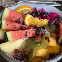 Yogur de soja con fruta   at Mr Green in Chiang Mai