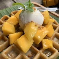 Waffles  at Mr Green in Chiang Mai