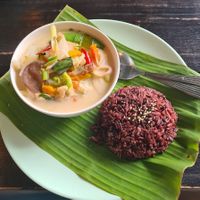 Coconut soup at Mr Green in Chiang Mai