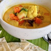 Massaman curry w/ roti (120 THB)  at Mr Green in Chiang Mai