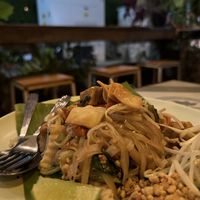 great pad Thai, small portions   at Mr Green in Chiang Mai