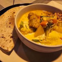 Massaman with roti at Mr Green in Chiang Mai