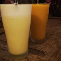 Pineapple and mango smoothie at Mr Green in Chiang Mai