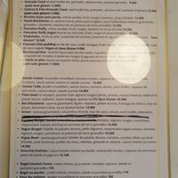 Food menu at La Popote d'Ondine in Nice