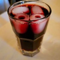 Chica Morada (Purple Corn Drink) at Peña Pachamama in San Francisco