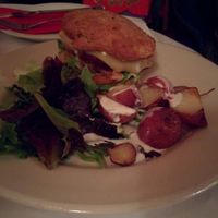 vegan cheers burger at Peña Pachamama in San Francisco