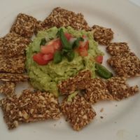 Raw crackers at Peña Pachamama in San Francisco