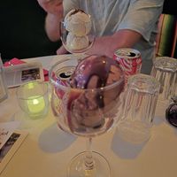 Choco mousse and vanilla icescream at Peña Pachamama in San Francisco