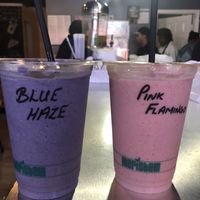 Blue haze smoothie = the best smoothie of all time  at NRG  in Nassau