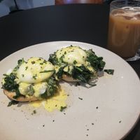 Eggs Benedict with Spinach at Federal Cafe in Valencia