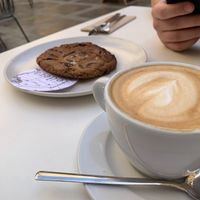 Cookie + latte at Federal Cafe in Valencia