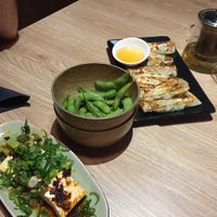 Spicy tofu, Edamame, Gyoza at Vatten Ramen in Amsterdam