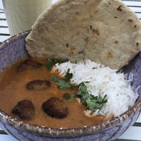 Curry with garbanzos😄  at Naan in Mexico City