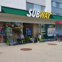 Exterior and outdoor seating at Subway in Wohlen