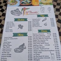 Menu at Le Peroke Cafe in Fes