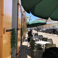 Exterior tables  at Figo de Pita in Olhao