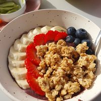 Smoothie bowl at Figo de Pita in Olhao