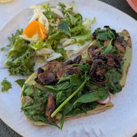 Mushrooms on toast at Figo de Pita in Olhao
