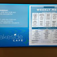Lakeside Cafe Menu Board at Lakeside Cafe in Orlando