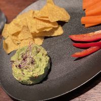 Starter guacamole with taco   at Green House  in Brussels