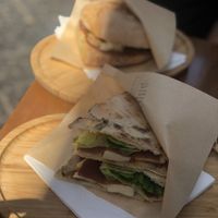 Vegan panuozzo and ciabatta at A'Marenna in Sorrento