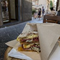 Lucia vegan sandwich at A'Marenna in Sorrento