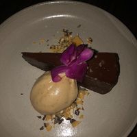 Dark chocolate cheezecake at Plonk in Bozeman