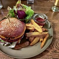 Lupin burger at The Artisan in Zurich