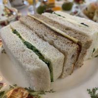 Cucumber sandwiches, salsa and cheese  at The Tea Room in Sydney