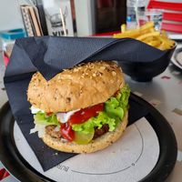 Really big and tasty vegan burger! at VIKI BURGER in Koper