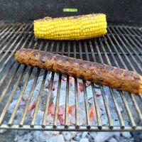 Italian sausage at The Vegan Butcher's Choice in Brussels
