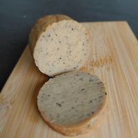 Garlic salami at The Vegan Butcher's Choice in Brussels